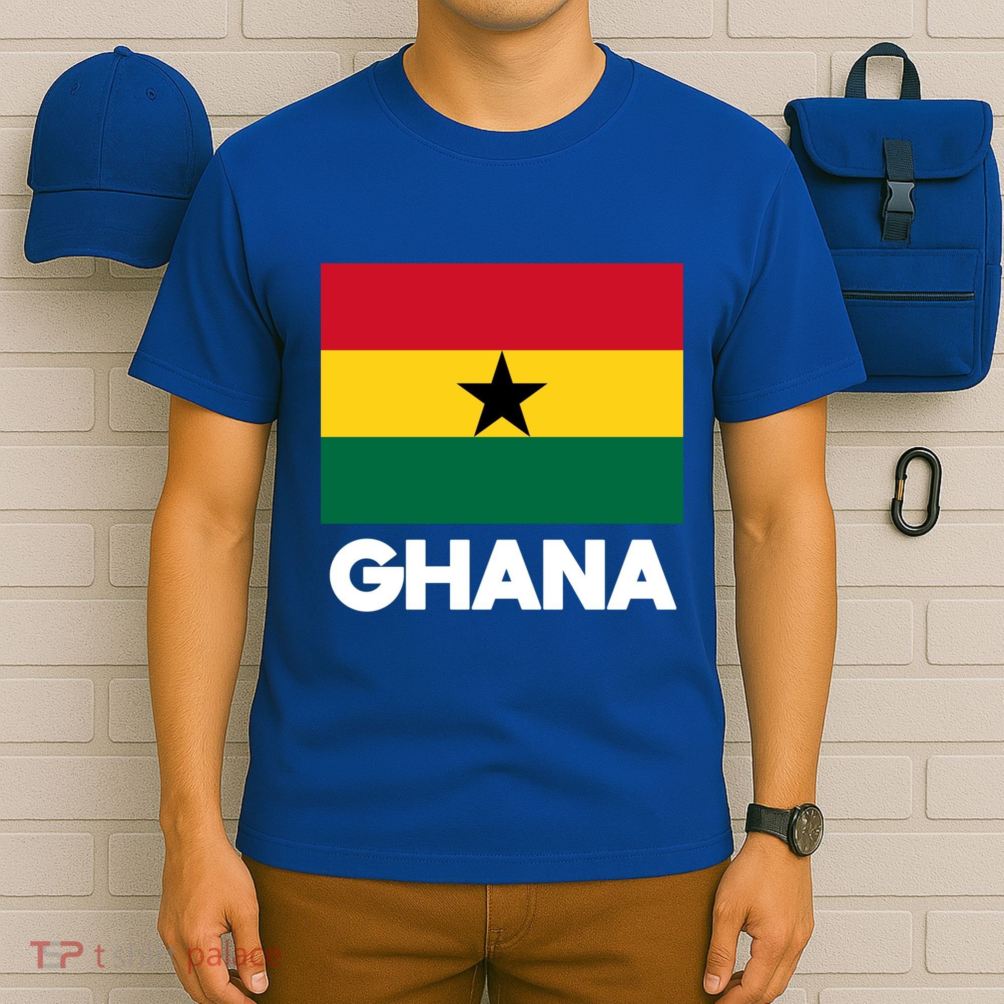 Ghana Ghanaian Heart Love Proud Melanin Flag Gift T-Shirt