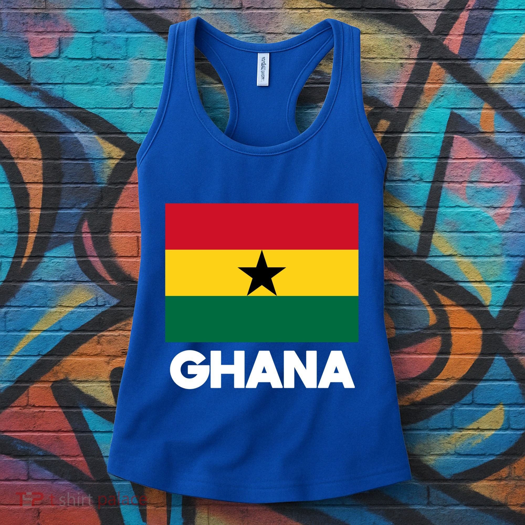 Ghana Ghanaian Heart Love Proud Melanin Flag Gift Women's Tank Top