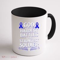 God Gives Hardest Battle Juvenile Arthritis Awareness Coffee Mug thumb 1