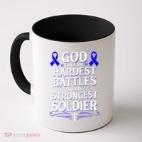 God Gives Hardest Battle Juvenile Arthritis Awareness Coffee Mug thumb 0