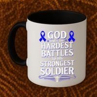 God Gives Hardest Battle Juvenile Arthritis Awareness Coffee Mug thumb 2