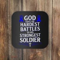 God Gives Hardest Battle Juvenile Arthritis Awareness Coaster thumb 0