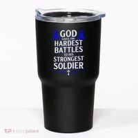 God Gives Hardest Battle Juvenile Arthritis Awareness Tumbler thumb 0