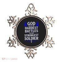 God Gives Hardest Battle Juvenile Arthritis Awareness Ornament thumb 0