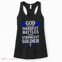 God Gives Hardest Battle Juvenile Arthritis Awareness Women's Tank Top thumb 0