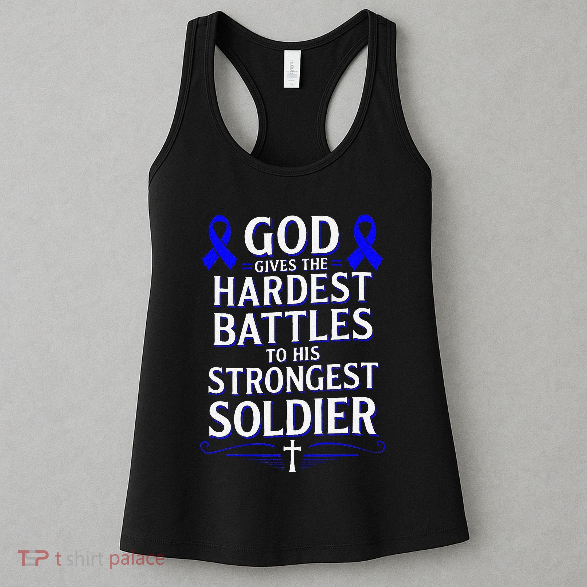 God Gives Hardest Battle Juvenile Arthritis Awareness Women's Tank Top