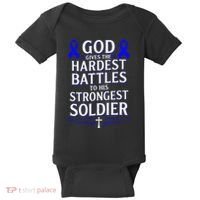 God Gives Hardest Battle Juvenile Arthritis Awareness Baby Bodysuit thumb 0