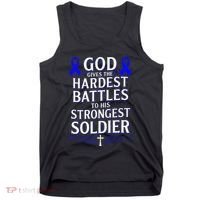 God Gives Hardest Battle Juvenile Arthritis Awareness Tank Top thumb 0