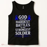 God Gives Hardest Battle Juvenile Arthritis Awareness Tank Top thumb 2