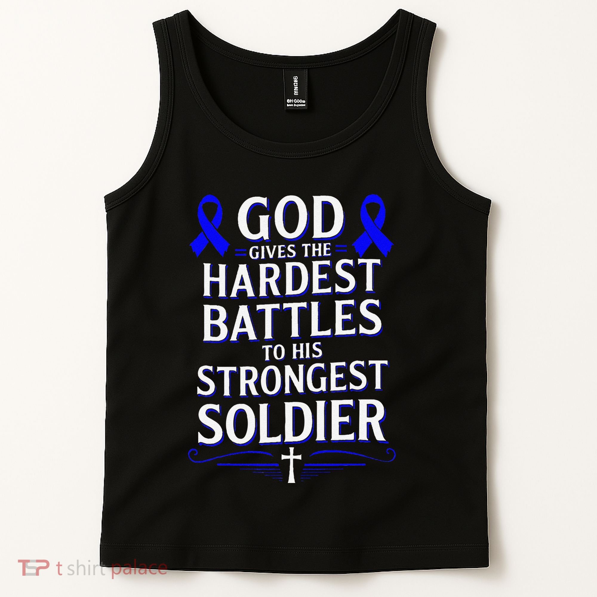 God Gives Hardest Battle Juvenile Arthritis Awareness Tank Top