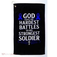 God Gives Hardest Battle Juvenile Arthritis Awareness Golf Towel thumb 0