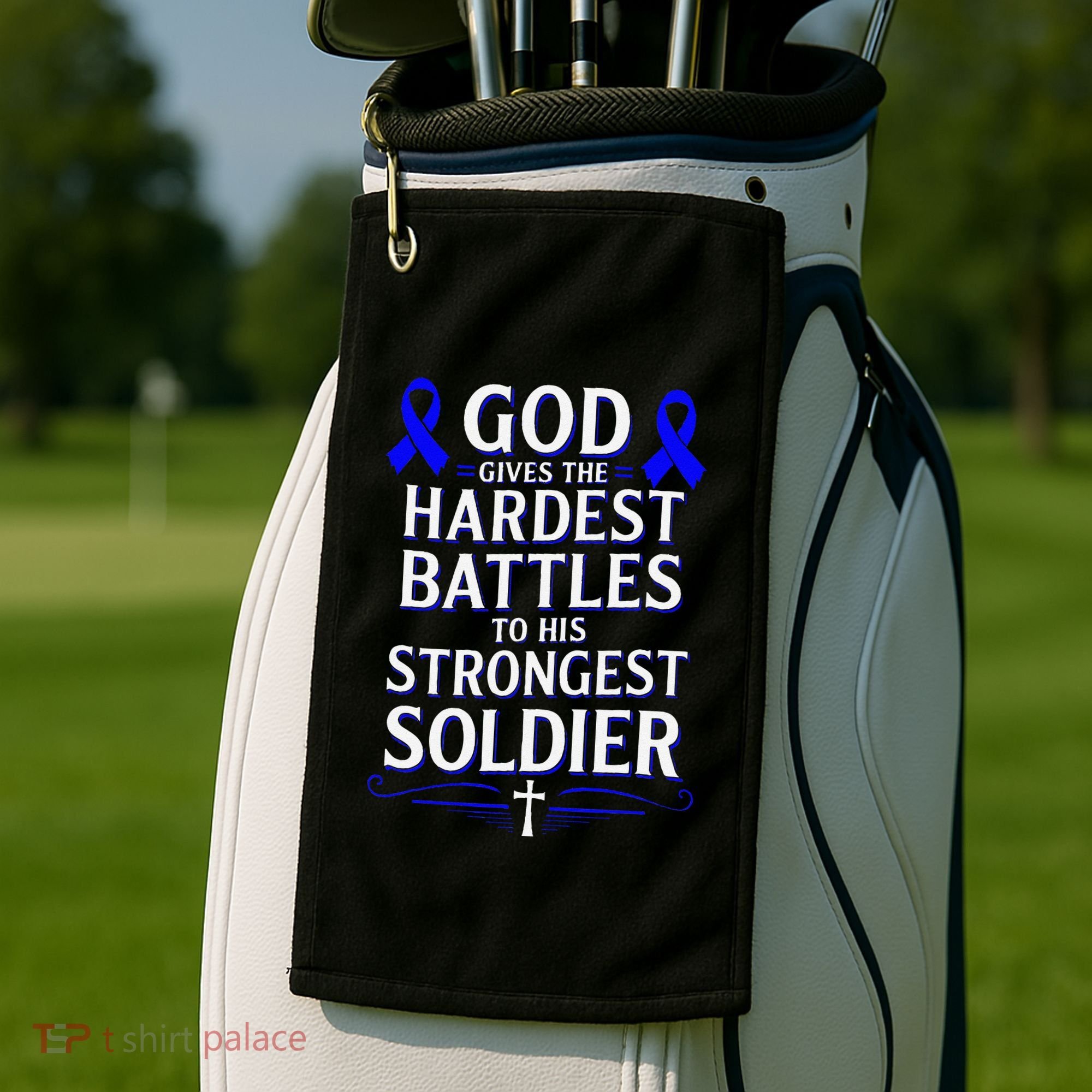God Gives Hardest Battle Juvenile Arthritis Awareness Golf Towel