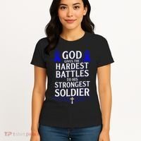 God Gives Hardest Battle Juvenile Arthritis Awareness Women's T-Shirt thumb 4