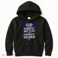God Gives Hardest Battle Juvenile Arthritis Awareness Kids Hoodie thumb 0