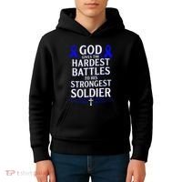 God Gives Hardest Battle Juvenile Arthritis Awareness Kids Hoodie thumb 4