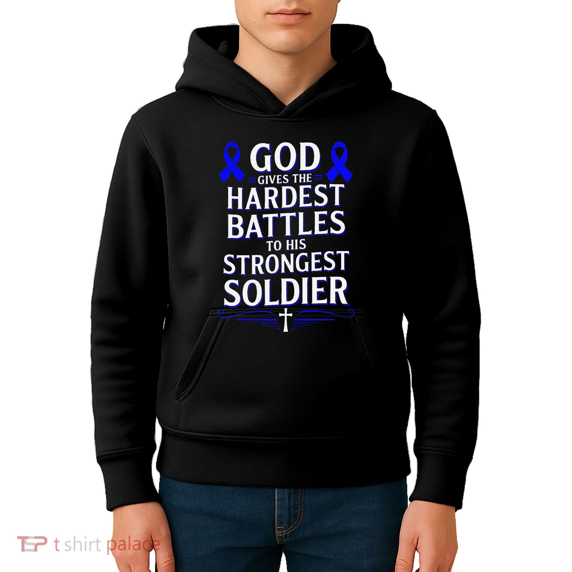 God Gives Hardest Battle Juvenile Arthritis Awareness Kids Hoodie