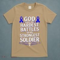 God Gives Hardest Battle Juvenile Arthritis Awareness T-Shirt thumb 5