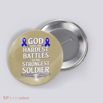 God Gives Hardest Battle Juvenile Arthritis Awareness Button