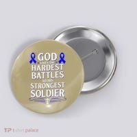 God Gives Hardest Battle Juvenile Arthritis Awareness Button thumb 0