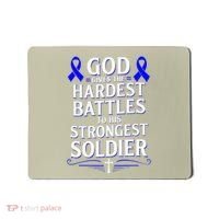 God Gives Hardest Battle Juvenile Arthritis Awareness Mousepad thumb 0