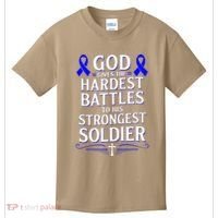 God Gives Hardest Battle Juvenile Arthritis Awareness Kids T-Shirt thumb 0