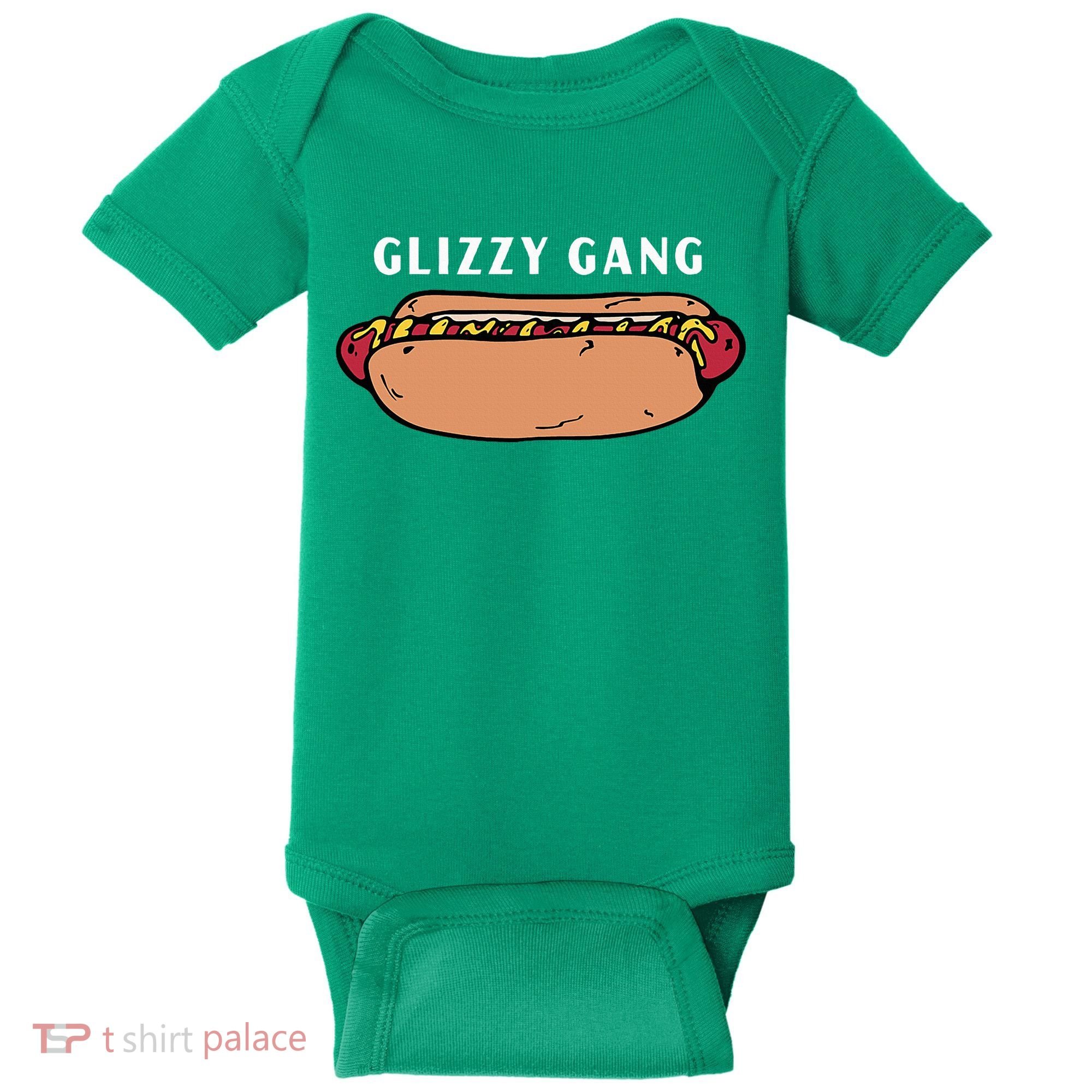 Glizzy Gang Hotdog Funny Baby Bodysuit