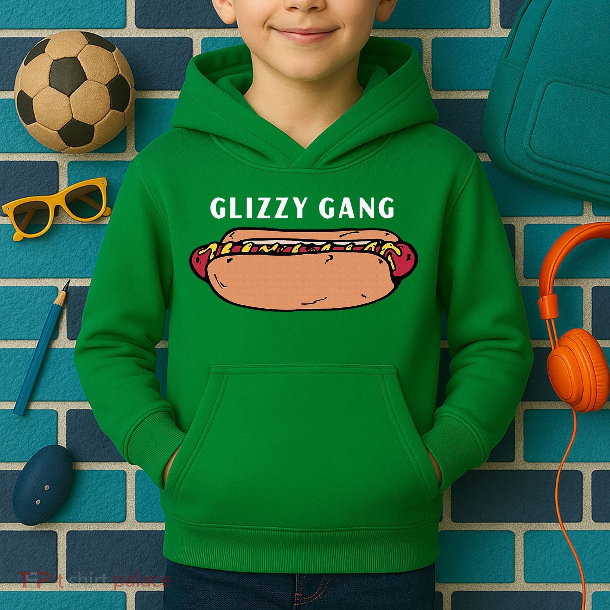 Glizzy Gang Hotdog Funny Kids Hoodie