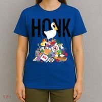 Goose Game Honk Untitled Goose Addiction Press Y To Honk Funny Gift T-Shirt thumb 4