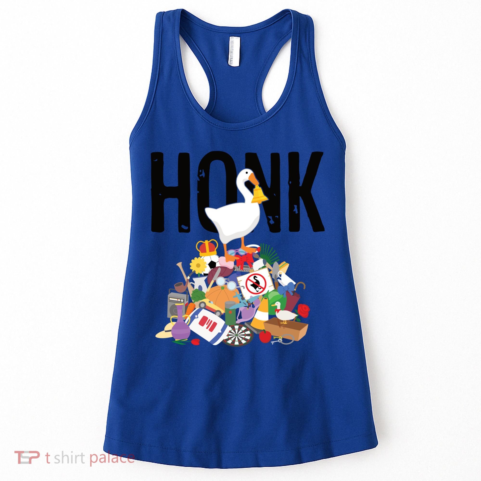 Goose Game Honk Untitled Goose Addiction Press Y To Honk Funny Gift Women's Tank Top