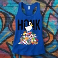 Goose Game Honk Untitled Goose Addiction Press Y To Honk Funny Gift Women's Tank Top thumb 3