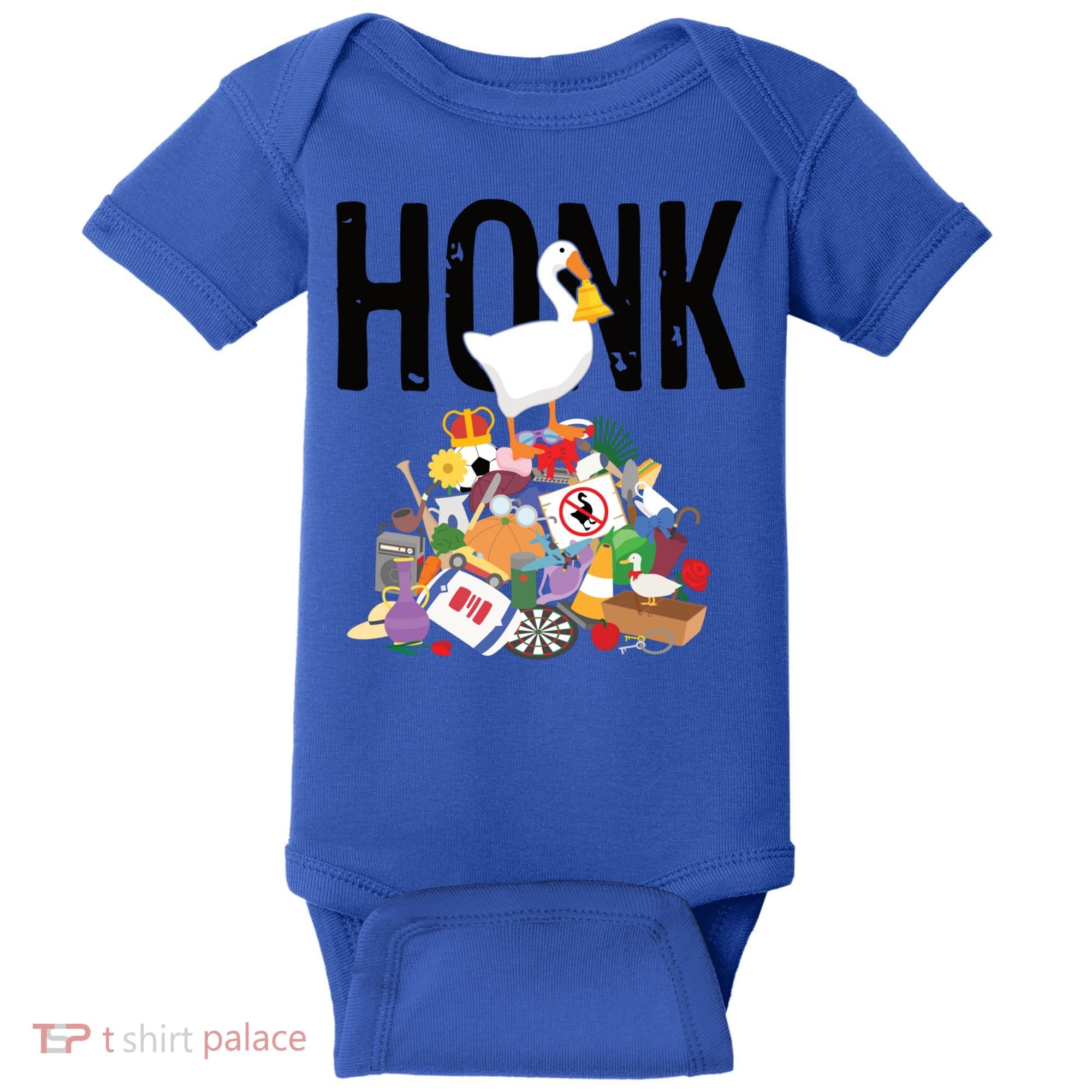 Goose Game Honk Untitled Goose Addiction Press Y To Honk Funny Gift Baby Bodysuit