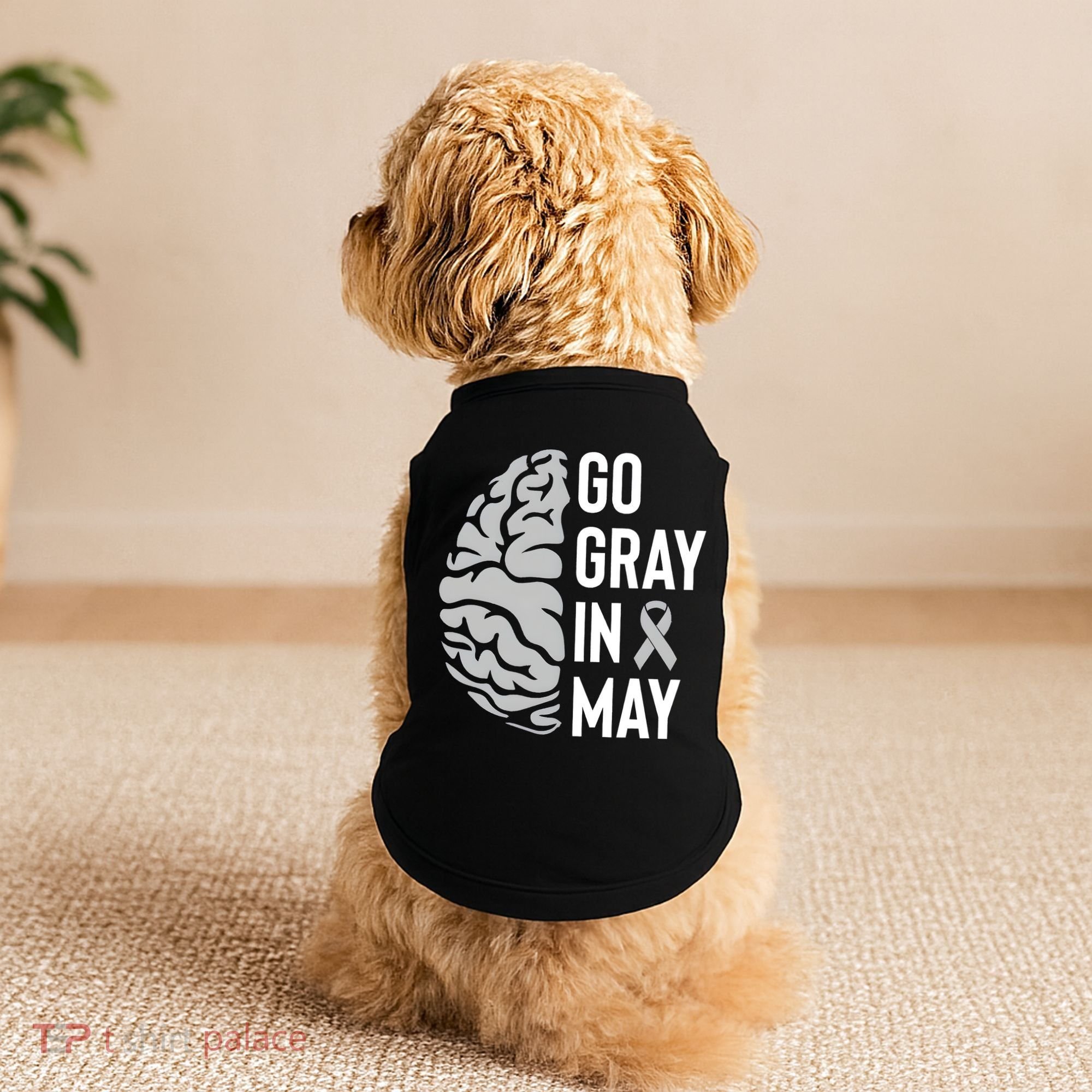 Go Gray In May Brain Tumor Awareness Doggie Tank
