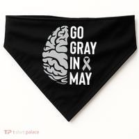 Go Gray In May Brain Tumor Awareness USA-Made Doggie Bandana thumb 0