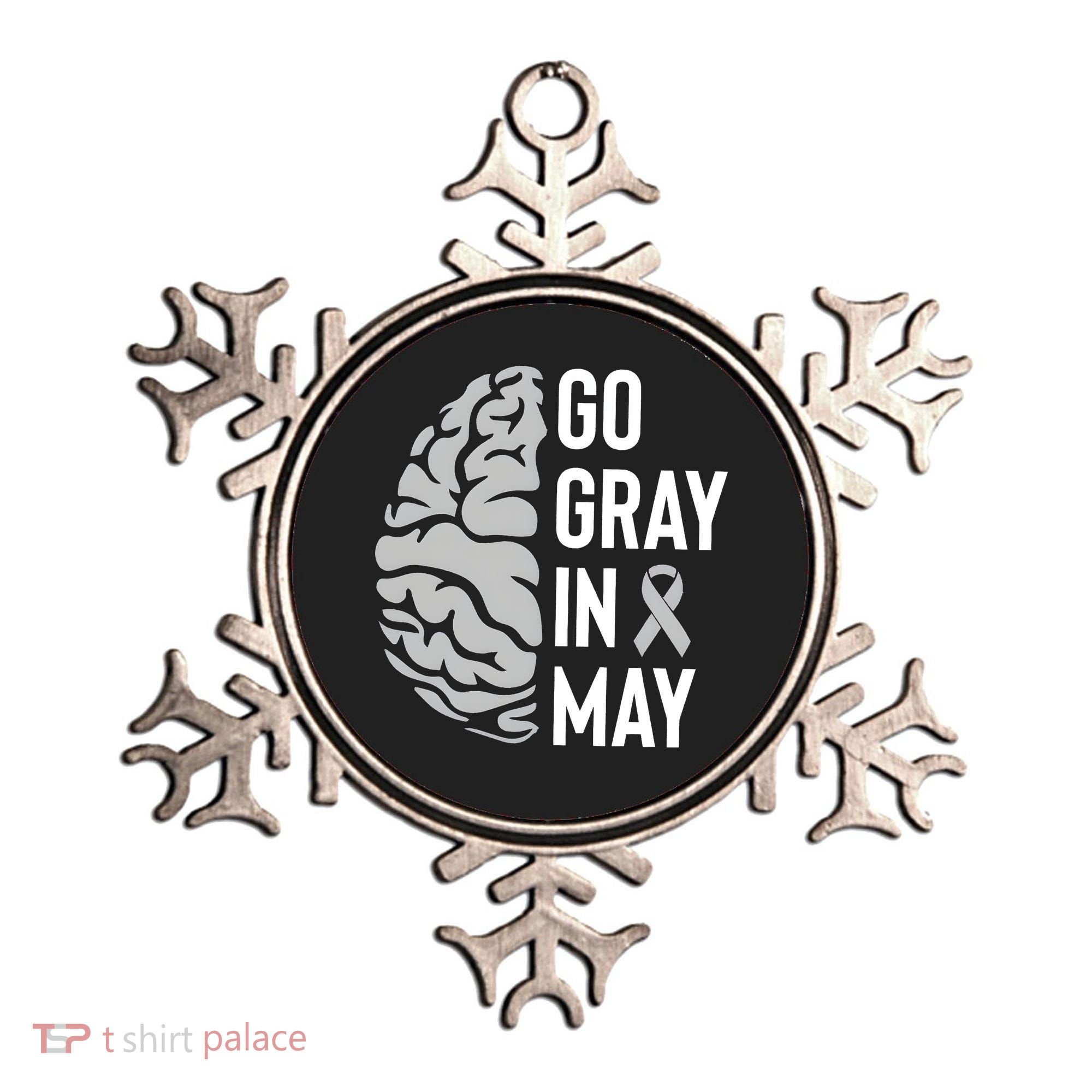 Go Gray In May Brain Tumor Awareness Ornament