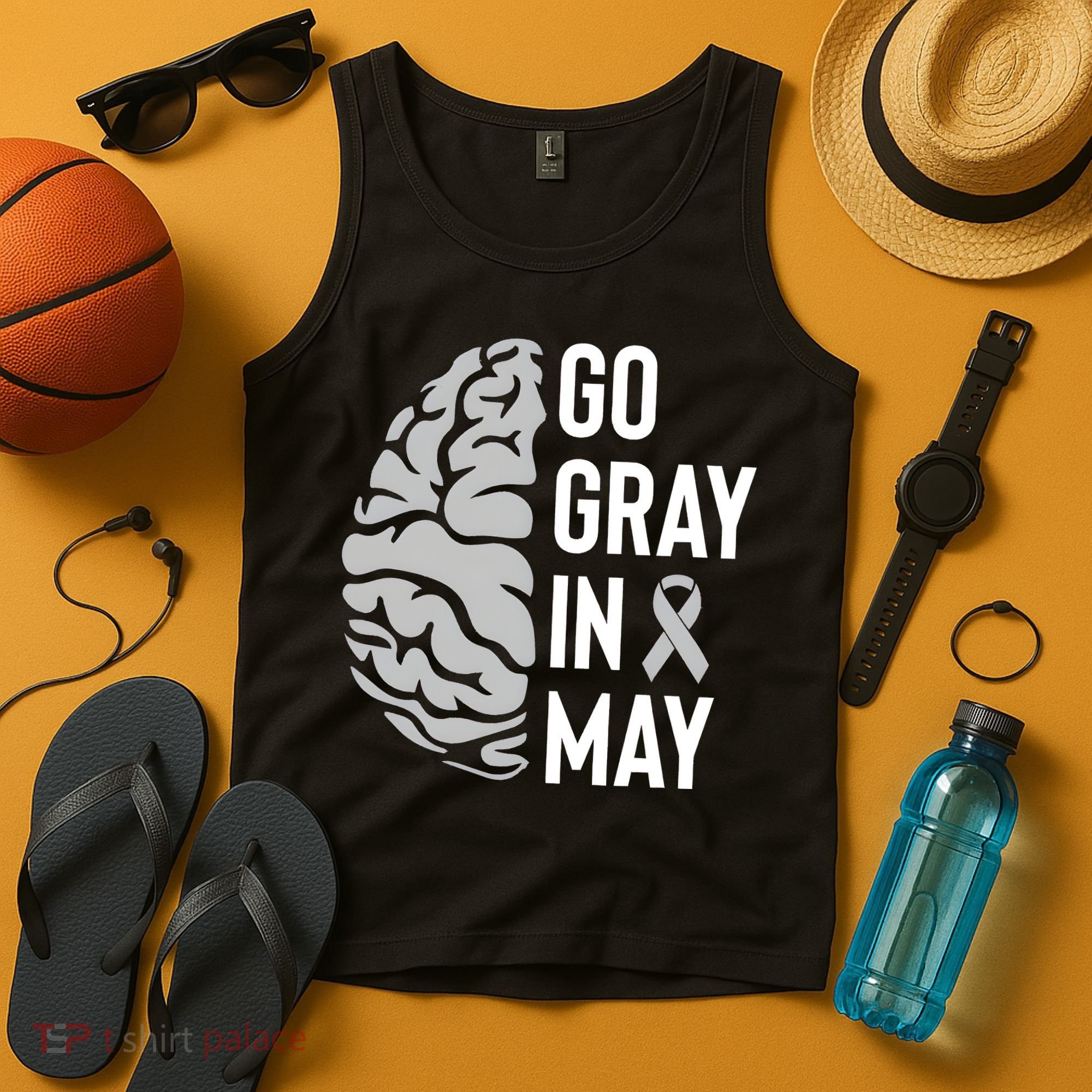 Go Gray In May Brain Tumor Awareness Tank Top
