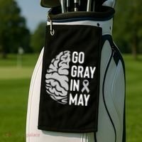 Go Gray In May Brain Tumor Awareness Golf Towel thumb 2