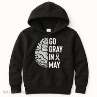 Go Gray In May Brain Tumor Awareness Kids Hoodie thumb 0