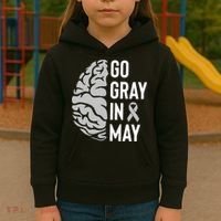 Go Gray In May Brain Tumor Awareness Kids Hoodie thumb 3
