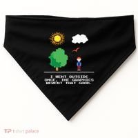 Game Geek I Went Outside Once The Graphics Werent That Good USA-Made Doggie Bandana thumb 0