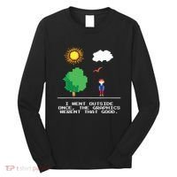 Game Geek I Went Outside Once The Graphics Werent That Good Long Sleeve Shirt thumb 0