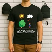 Game Geek I Went Outside Once The Graphics Werent That Good T-Shirt thumb 6