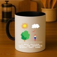 Game Geek I Went Outside Once The Graphics Werent That Good Coffee Mug thumb 4