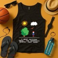 Game Geek I Went Outside Once The Graphics Werent That Good Tank Top thumb 4