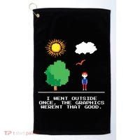 Game Geek I Went Outside Once The Graphics Werent That Good Golf Towel thumb 0