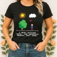Game Geek I Went Outside Once The Graphics Werent That Good Women's T-Shirt thumb 2