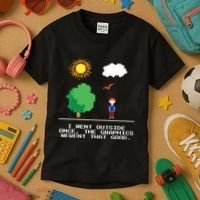 Game Geek I Went Outside Once The Graphics Werent That Good Kids T-Shirt thumb 3