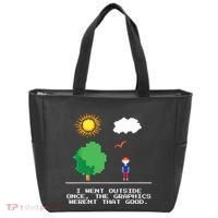 Game Geek I Went Outside Once The Graphics Werent That Good Tote Bag thumb 0