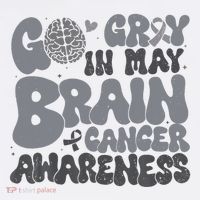 Go Gray In May For Brain Tumor Cancer Awareness Gray Ribbon Women's Hoodie thumb 2