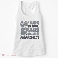 Go Gray In May For Brain Tumor Cancer Awareness Gray Ribbon Women's Tank Top thumb 0