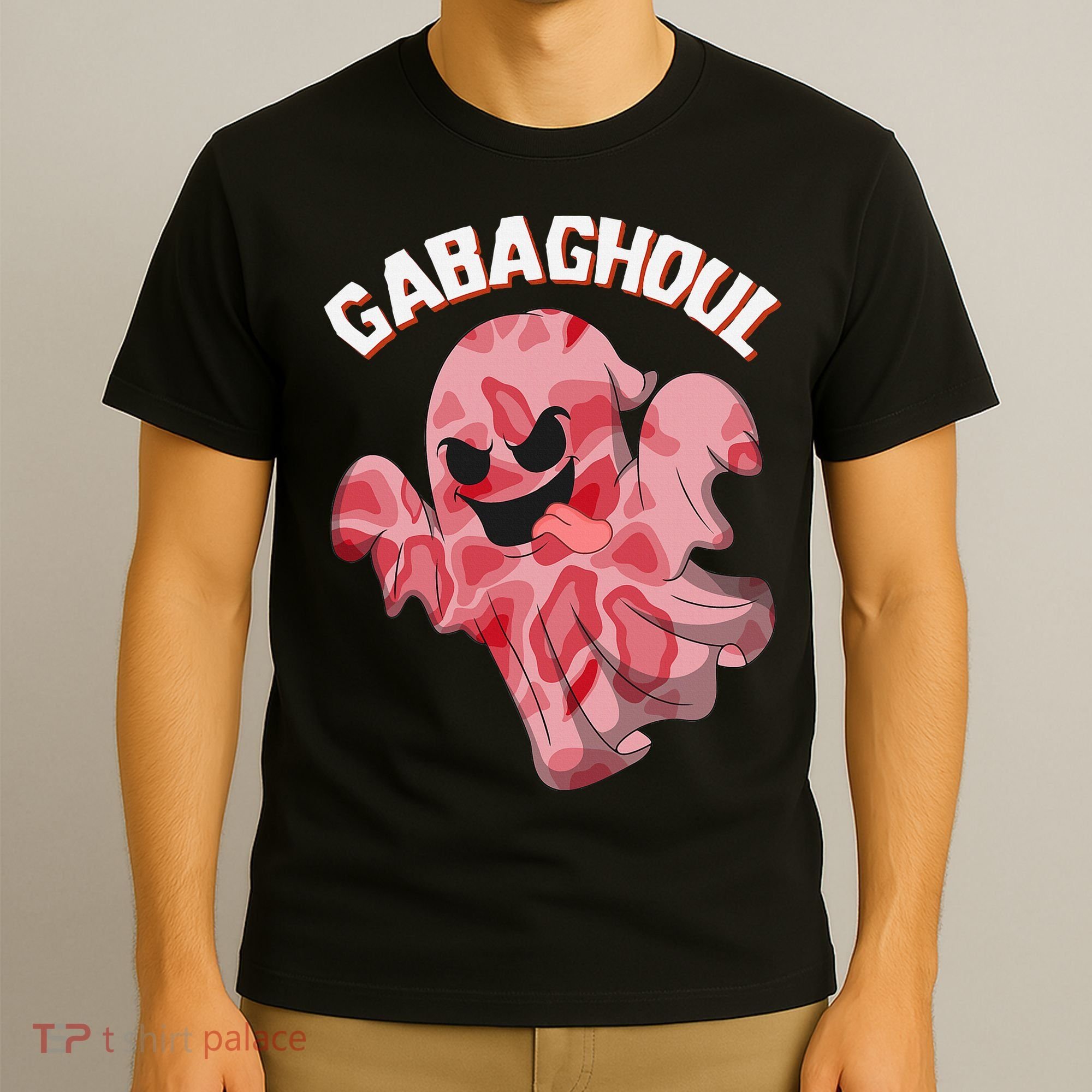 Gabaghoul Ghost Italian Ham Halloween Gabagool Parody T-Shirt